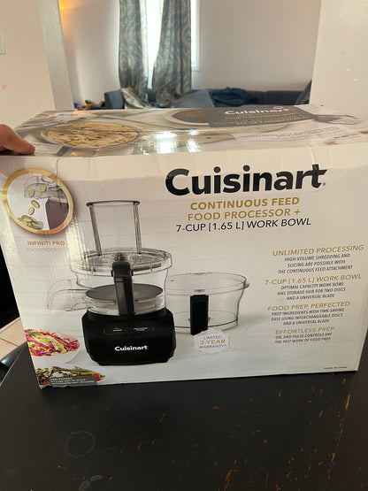 Cuisinart 7-cup Food Processor with Bonus Continuous Feed Bowl Attachment