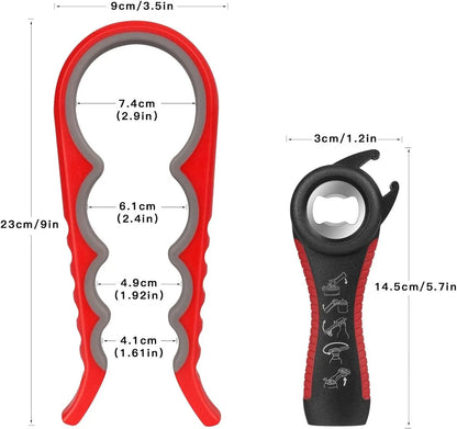 2PCS 5 in 1 Can Jar Bottle Opener Tool Set